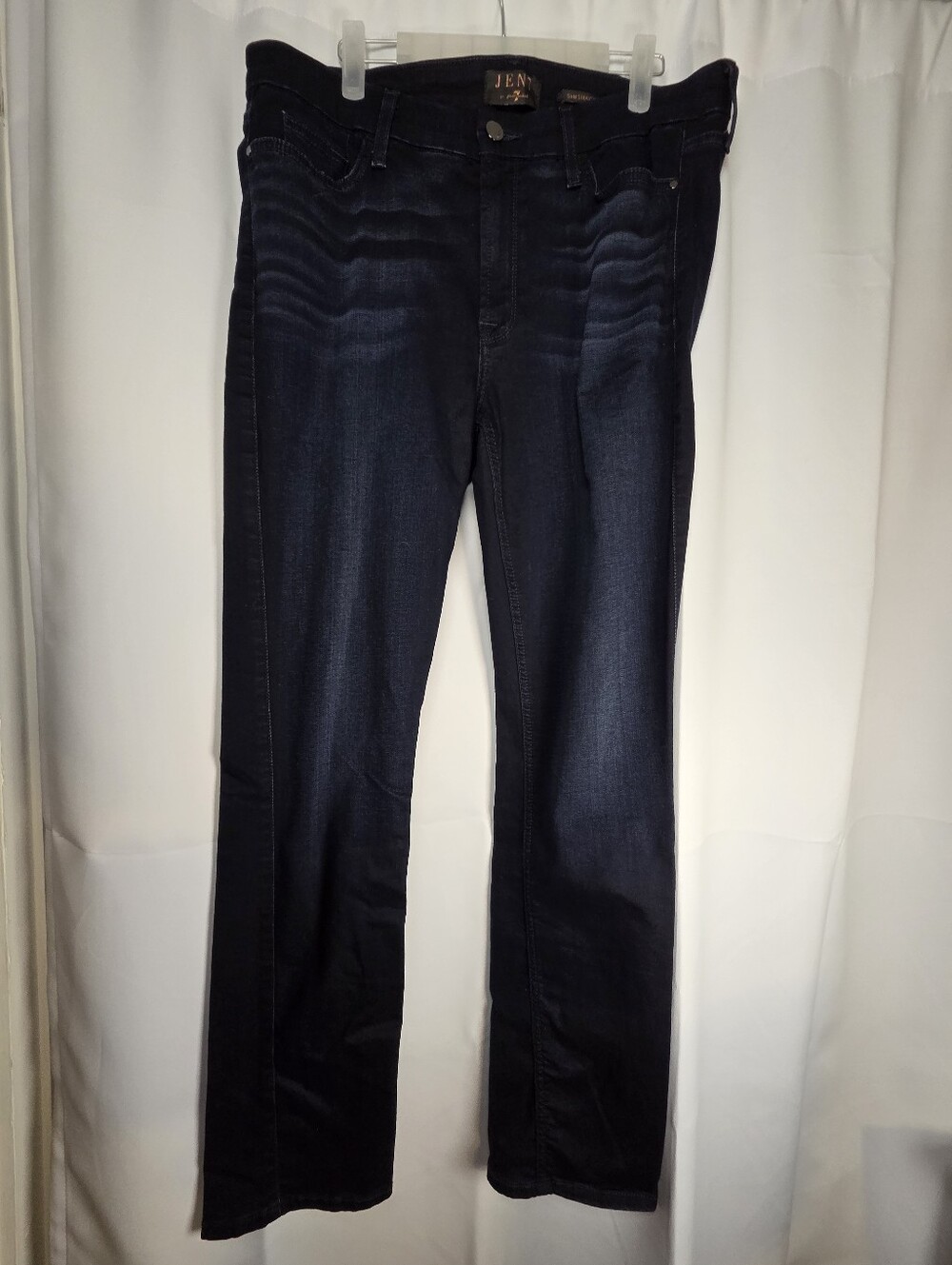 Jen 7 seven for all mankind Slim Straight Denim Blue Jeans Women's 12